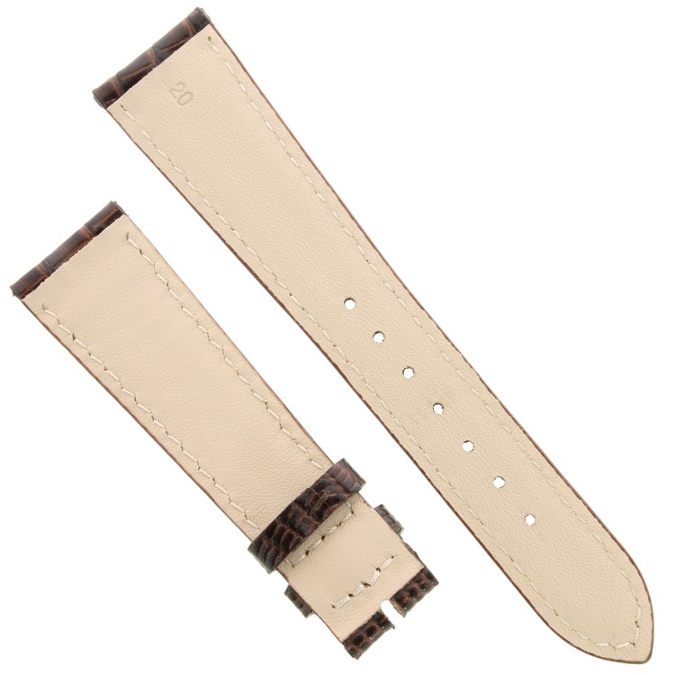 Cinturino Stampa Lucertola Tejus Marrone Testa di Moro Semilucido 20/16 mm B40B classico.