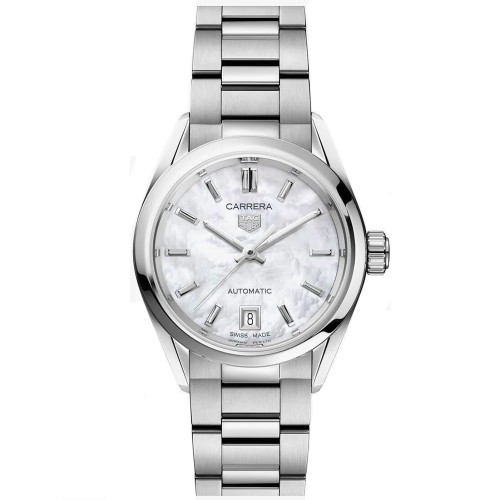 TAG HEUER CARRERA 29 mm Automatico WBN2410.BA0621 Madreparla Indici.