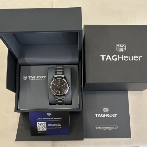 TAG HEUER CARRERA WBN2113.BA0639 Automatico 39 mm Nero Indici Rosati.