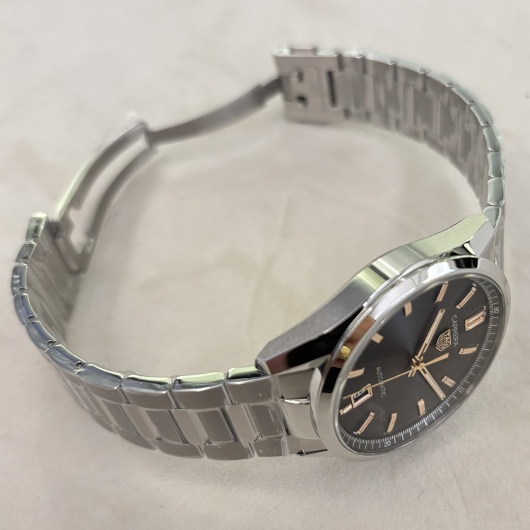TAG HEUER CARRERA WBN2113.BA0639 Automatico 39 mm Nero Indici Rosati.