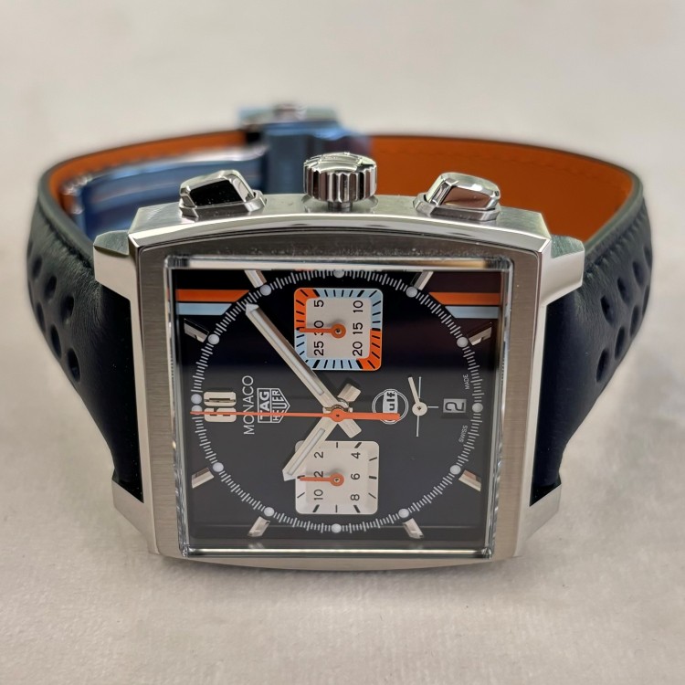TAG HEUER MONACO CBL2115.FC6494 GULF Special Edition Cronografo Automatico Blu Calibro Heuer 02.