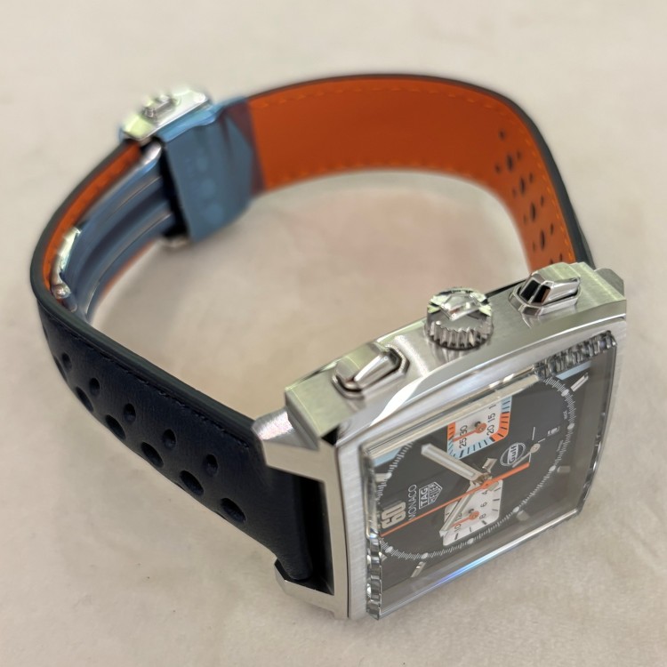 TAG HEUER MONACO CBL2115.FC6494 GULF Special Edition Cronografo Automatico Blu Calibro Heuer 02.