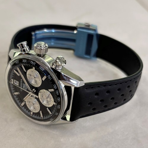TAG HEUER CARRERA Cronografo CBS2210.FC6534 Nero 39 mm Acciaio. Panda Glassbox