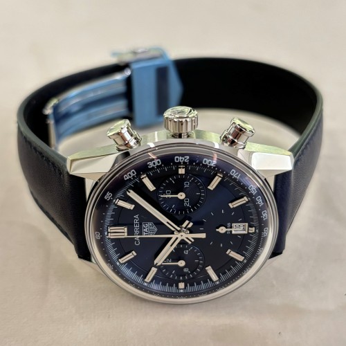 TAG HEUER CARRERA Cronografo CBS2212.FC6535 Blu 39 mm Acciaio.