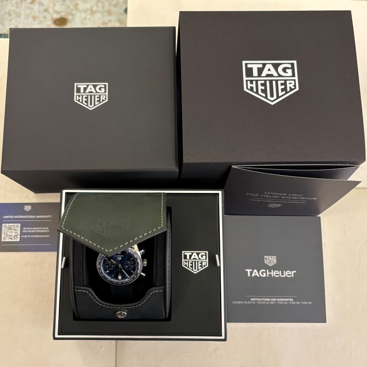 TAG HEUER CARRERA Cronografo CBS2212.FC6535 Blu 39 mm Acciaio.