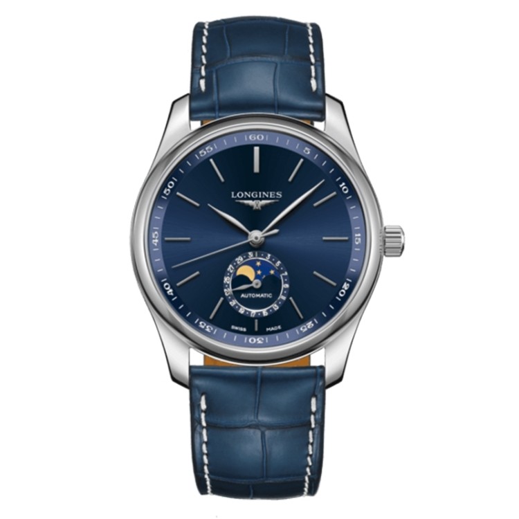 LONGINES MASTER COLLECTION L2.909.4.92.0 Automatico Lunario 40 mm acciaio Blu.