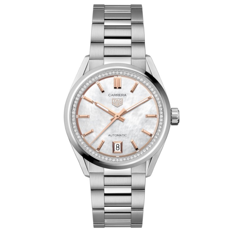 TAG Heuer Carrera Date Automatico Acciaio MOP diamanti  WBN231C.BA0001
