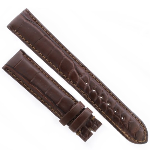 Cinturino Alligatore Marrone testa di Moro Opaco 18/16 mm B40B classico.