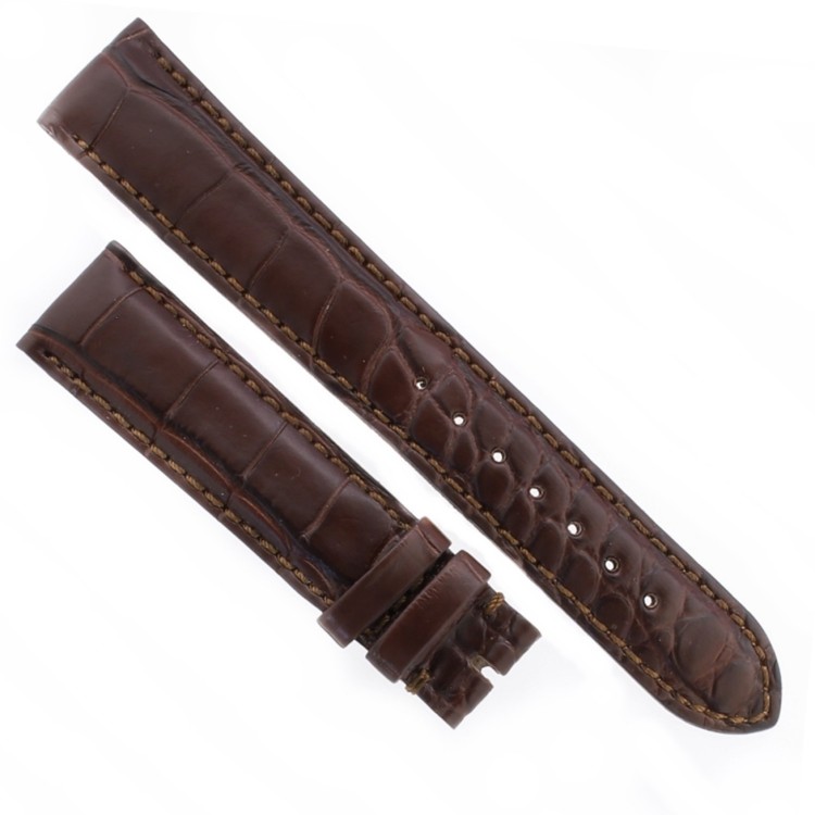 Cinturino Alligatore Marrone testa di Moro Opaco 18/16 mm bombatura 3,5 mm classico