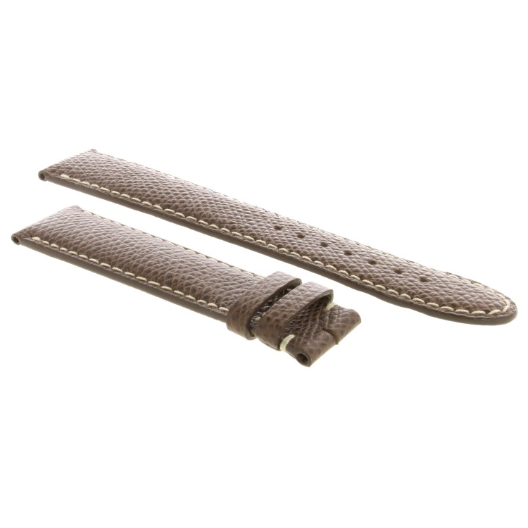 Montblanc Cinturino Pelle Marrone Martellata 19/17 mm per STAR Orologio.