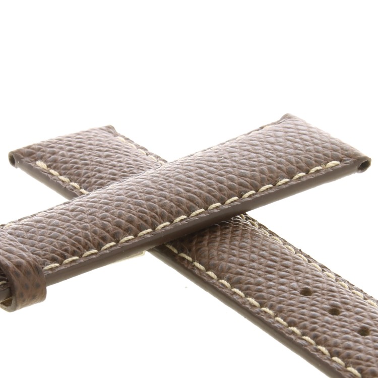 Montblanc Cinturino Pelle Marrone Martellata 19/17 mm per STAR Orologio.