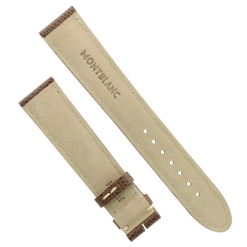 Montblanc Cinturino Pelle Marrone Martellata 19/17 mm per STAR Orologio.