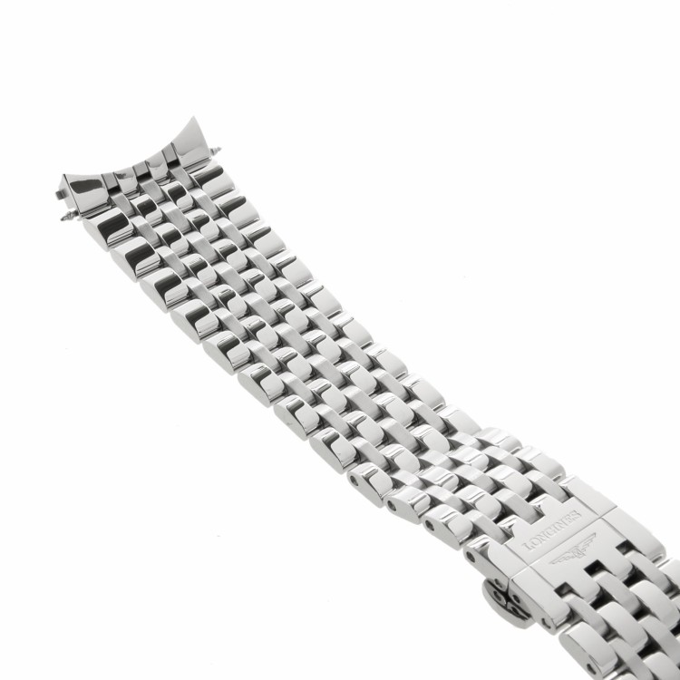 Longines bracciale acciaio per collezione Elegant. 20 mm, cassa 39 mm. L4.812.4.
