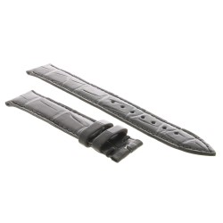 Cinturino Sartoriale Alligatore Nero Opaco 17/16 mm B30B Piatto classico.. 2