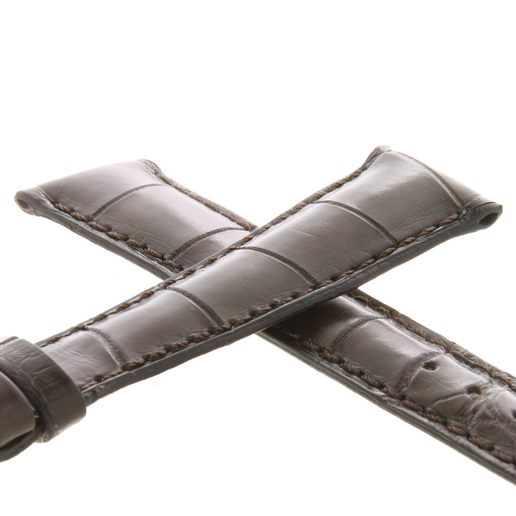 Cinturino Sartoriale Alligatore Marrone Testa di Moro Opaco 19/14 mm B40B classico