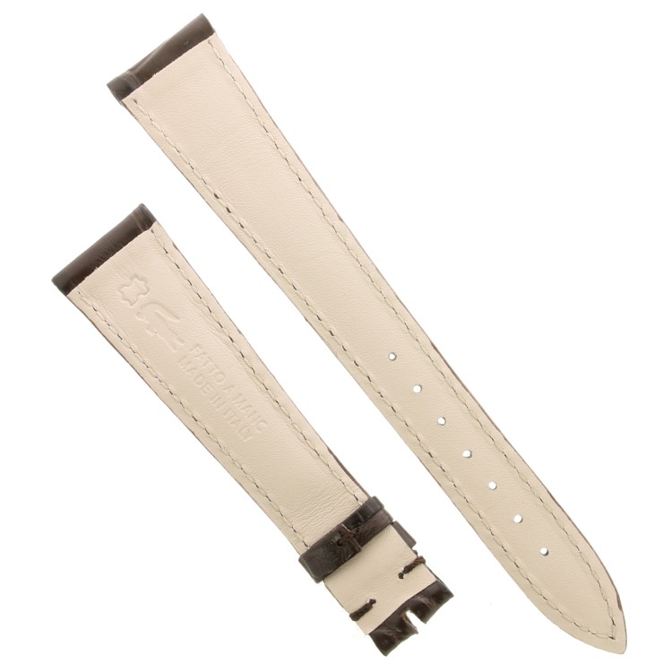 Cinturino Sartoriale Alligatore Marrone Testa di Moro Opaco 19/14 mm B40B classico