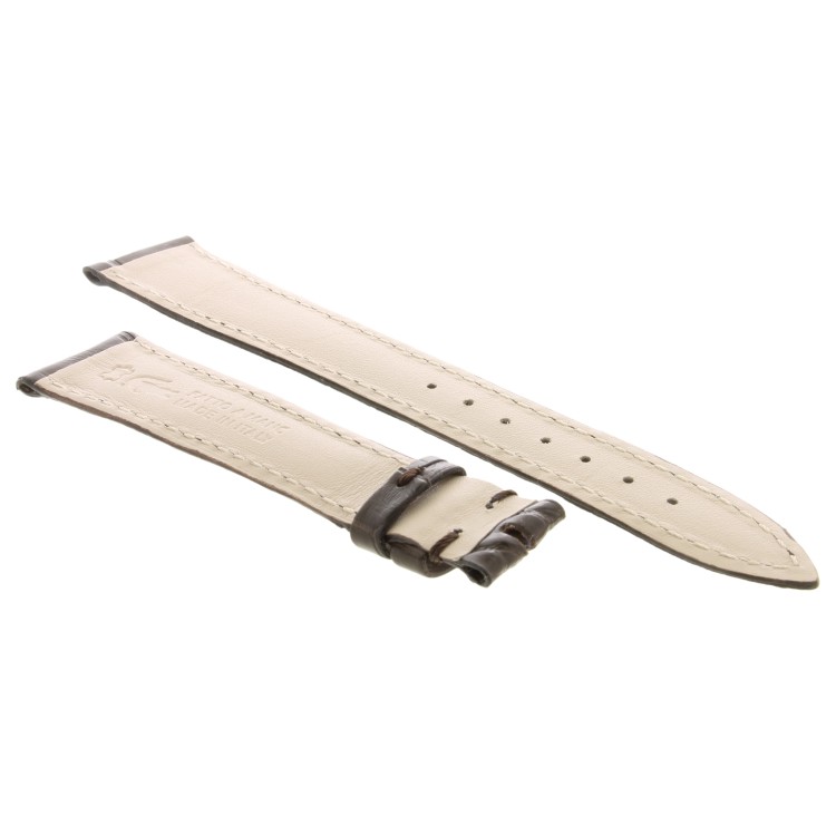 Cinturino Sartoriale Alligatore Marrone Testa di Moro Opaco 19/14 mm B40B classico