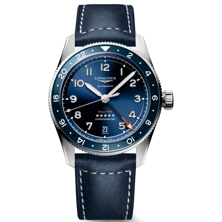 LONGINES SPIRIT Zulu Time L3.802.4.93.2 Acciaio 39 mm Automatico Blu GMT