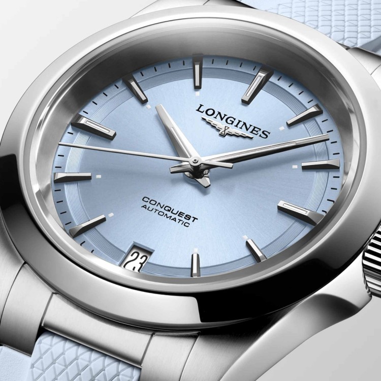 Longines Conquest L3.430.4.92.9 Automatico 34 mm Blu Caucciù