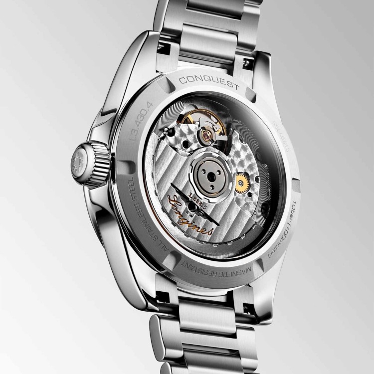 Longines Conquest L3.430.4.02.6 Automatico 34 mm Verde Bracciale Acciaio