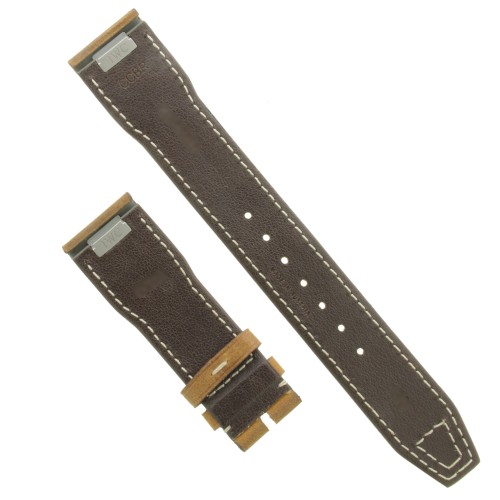 IWC Cinturino Vitello Marrone Opaco 21/18 per Big Pilot'S Watch Spitfire IW329701 e simili, per déployante e ardiglione