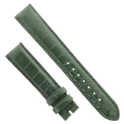 Cinturino Alligatore Verde Scuro Opaco 18/16 B40B forma classica.