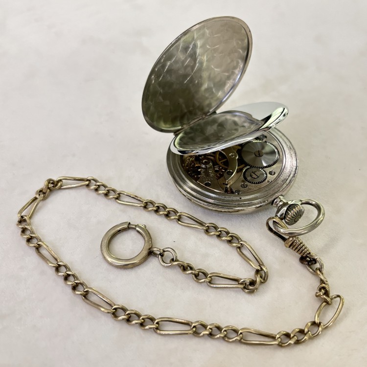 Junghans Meccanico misura 53,4 x 15 mm Arabi doppia cassa con catena metallo USATO.