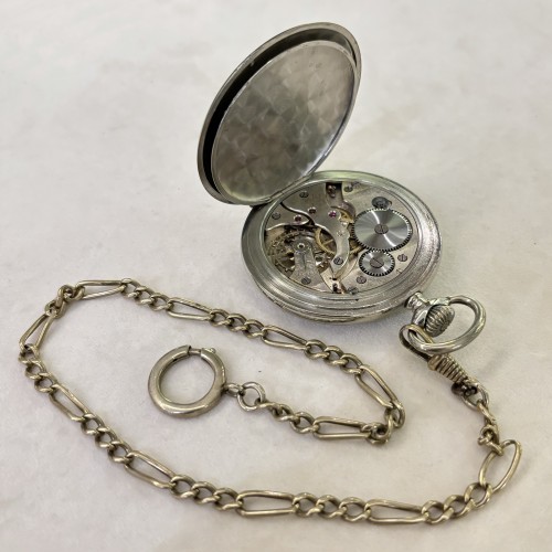 Junghans Meccanico misura 53,4 x 15 mm Arabi doppia cassa con catena metallo USATO.