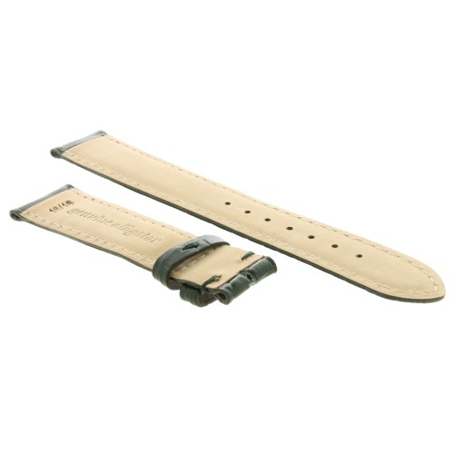 Cinturino Alligatore Verde Scuro Opaco 18/16 B40B forma classica.