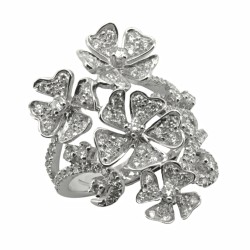 Anello Fiore Diamanti ct 1,30 Oro 18 kt