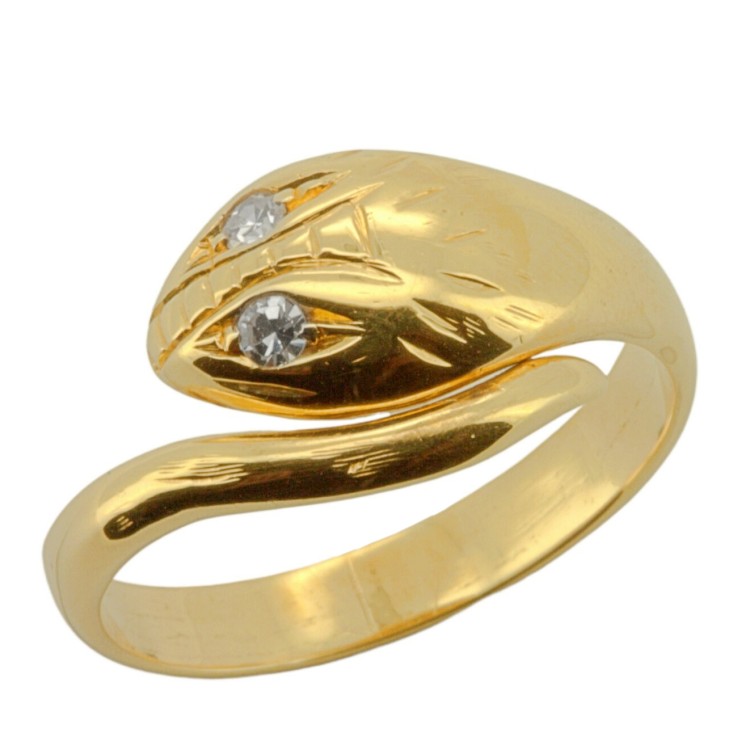 Anello Serpente Diamanti ct 0,04 Oro 18 kt