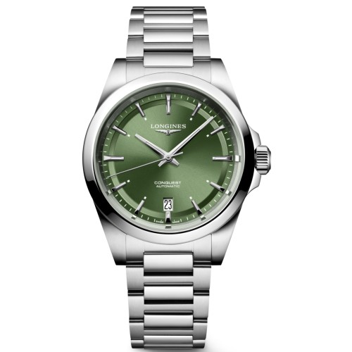 LONGINES CONQUEST L3.720.4.02.6 misura 38 mm Automatico Verde