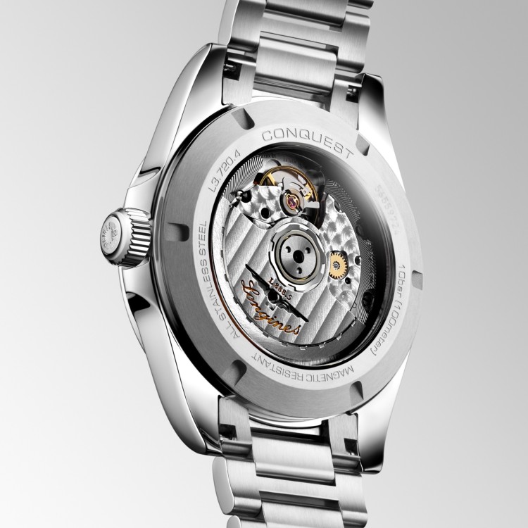 LONGINES CONQUEST L3.720.4.72.6 misura 38 mm Automatico Argentè