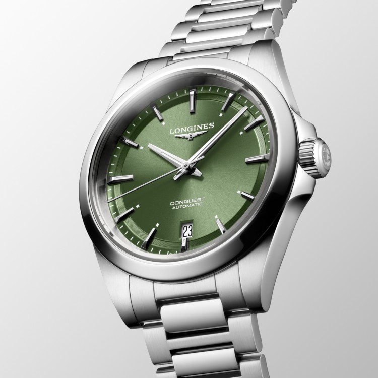 LONGINES CONQUEST L3.720.4.02.6 misura 38 mm Automatico Verde