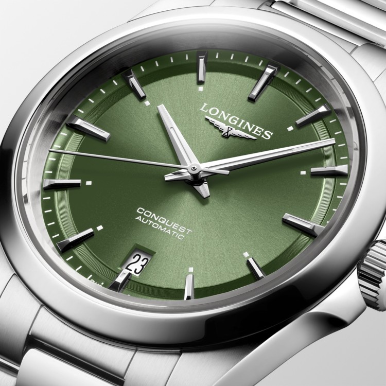 LONGINES CONQUEST L3.720.4.02.6 misura 38 mm Automatico Verde