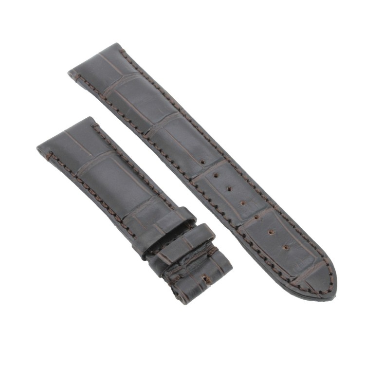 Cinturino Sartoriale Stampa Alligatore Marrone Opaco 21/18 mm B4N