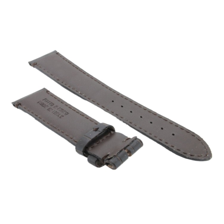 Cinturino Sartoriale Stampa Alligatore Marrone Opaco 21/18 mm B4N
