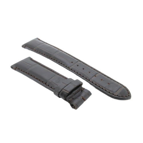Cinturino Sartoriale Stampa Alligatore Marrone Opaco 21/18 mm B4N