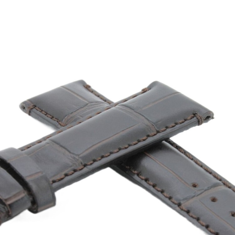 Cinturino Sartoriale Stampa Alligatore Marrone Opaco 21/18 mm B4N