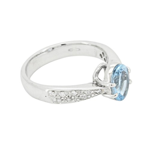 Anello Solitario Diamante ct 0,27 Oro 18 kt