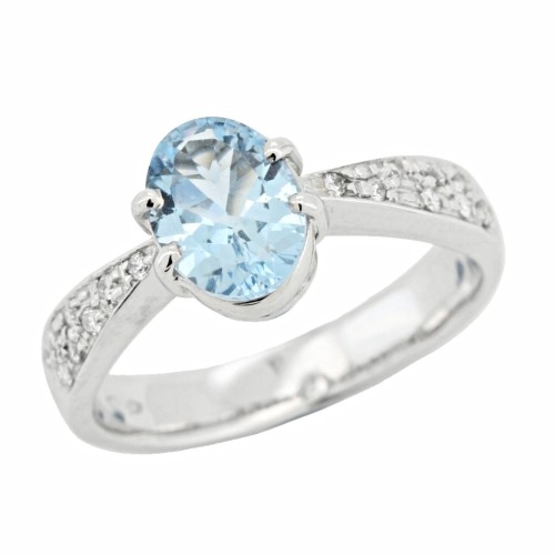 Anello Solitario Diamante ct 0,27 Oro 18 kt