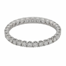 Anello Fedina Eternity Diamanti ct 0,78 F VS n° 31 pietre Oro 18 kt