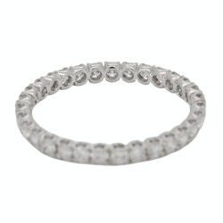 Anello Fedina Eternity Diamanti ct 0,78 F VS n° 31 pietre Oro 18 kt 2