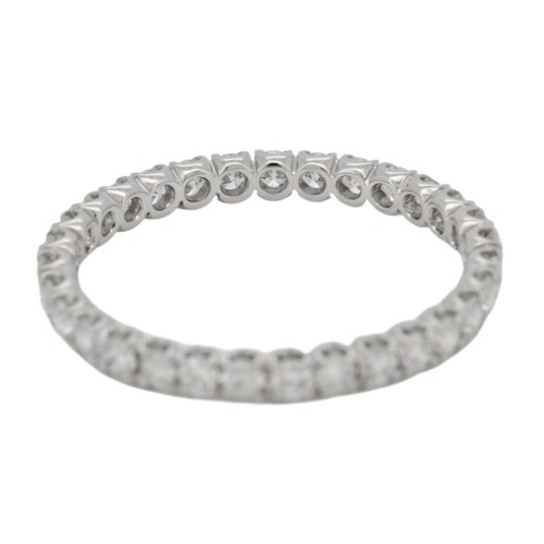 Anello Fedina Eternity Diamanti ct 0,78 F VS n° 31 pietre Oro 18 kt