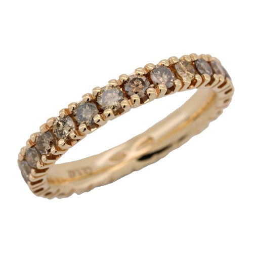 Fedina Eternity 4GQBRW 3,1 mm Diamanti Brown Taglio Brillante ct 1,42   Oro18 kt 2,2 gr