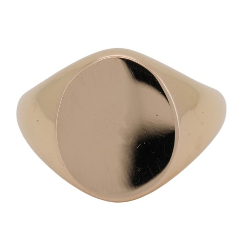 Anello Chevalier o Scudo forma Ovale Oro Rosa 18 mkt 6,78 gr