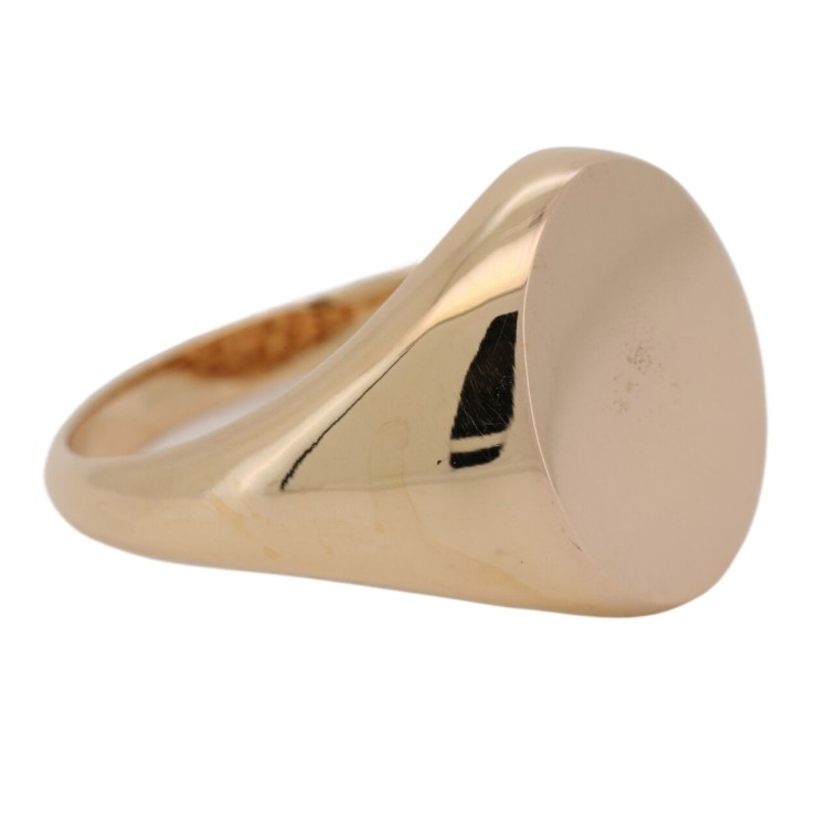 Anello Chevalier o Scudo forma Ovale Oro Rosa 18 mkt 6,78 gr