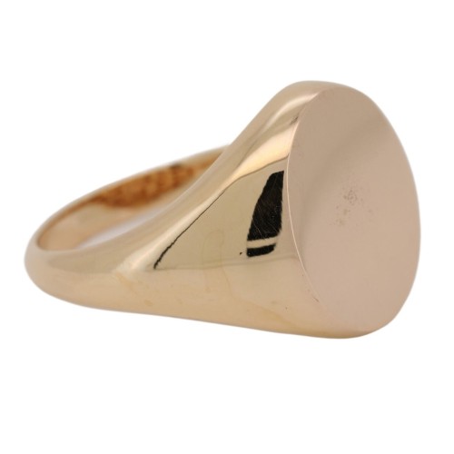 Anello Chevalier o Scudo forma Ovale Oro Rosa 18 mkt 6,78 gr