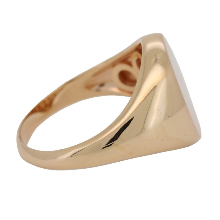 Anello Chevalier o Scudo forma Ovale Oro Rosa 18 mkt 6,78 gr