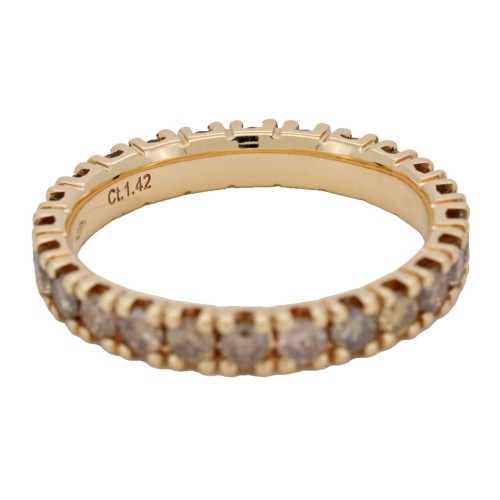 Fedina Eternity 4GQBRW 3,1 mm Diamanti Brown Taglio Brillante ct 1,42   Oro18 kt 2,2 gr